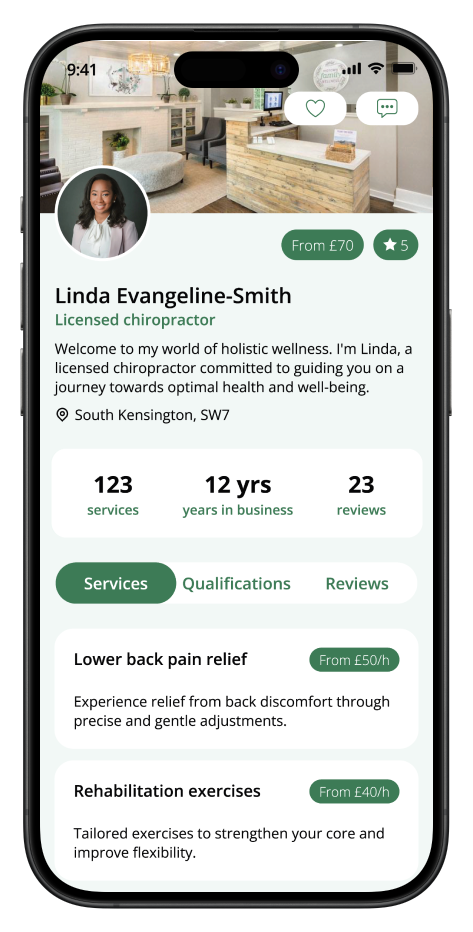 Wellmatch app screenshot